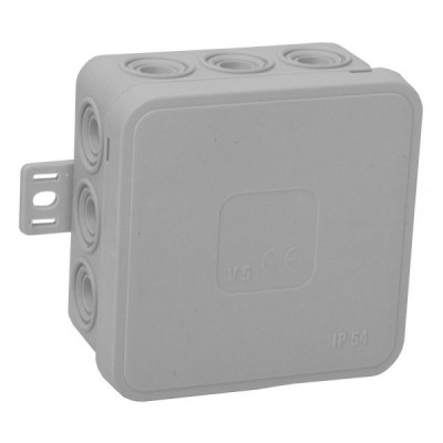 Puszka natynkowa hermetyczna IP54 odgałęźna V5 75x75x41mm Szary 035-03 VIPLAST