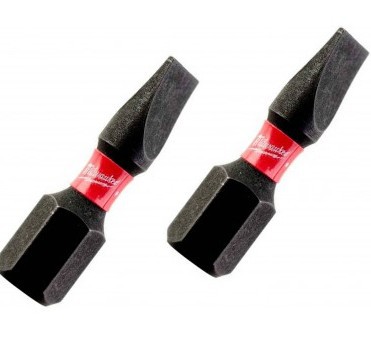 Milwaukee BIT SHOCKWAVE PŁASKI SL0,8X5,5 25MM - 2 SZT 4932430902 Ciemnoszary
