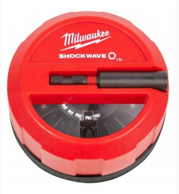 Milwaukee ZESTAW BITÓW SHOCKWAVE Z UCHWYTEM ZESTAW 15 SZT 4932430904 Ciemnoszary
