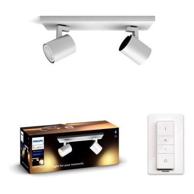 Philips HUE RUNNER Oprawa 2xReflektor SPOT LED Biały 2xGU10 + Ściemniacz ZigBee + Bluetooth Signify