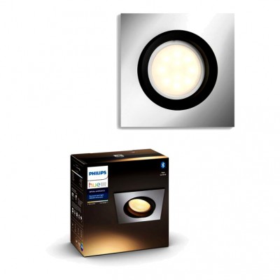 Signify Philips HUE Milliskin Sufitowa Oprawa punktowa kwadratowa GU10 5.5W Srebrna ZigBee + Bluetooth 8718696175460