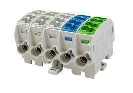 Blok rozdzielczy odgałęźny szaryniebieskizielony AlCu 80150 SIMBLOCK SCB 25-5X Multikolor 81500020 Simet