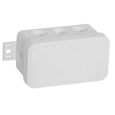 Puszka natynkowa hermetyczna IP54 odgałęźna V8 /80x45x41mm/ Biały VIPLAST