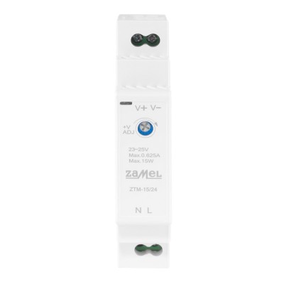 Zasilacz impulsowy montowany na szynie TH-35 (DIN) 15W 24V DC ZTM-1524 EXT10000280 Zamel