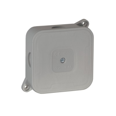 Puszka natynkowa hermetyczna IP44 z 4 dławikami gumowymi /85x35x35mm/ Szary VIPLAST