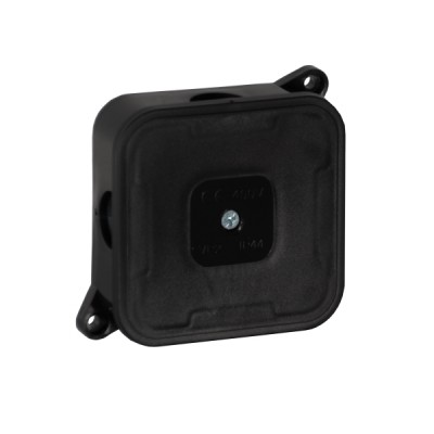 Puszka natynkowa hermetyczna IP44 z 4 dławikami gumowymi /85x35x35mm/ Czarny VIPLAST