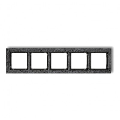 Ramka uniwersalna pięciokrotna - beton (ramka: antracytowa Beton Antracyt 11-12-DRB-5 Karlik DECO