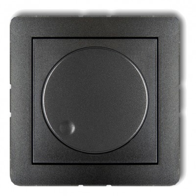Mechanizm elektronicznego regulatora oświetlenia przyciskowo-obrotowego do lamp LED Grafitowy 11DRO-2 Karlik DECO