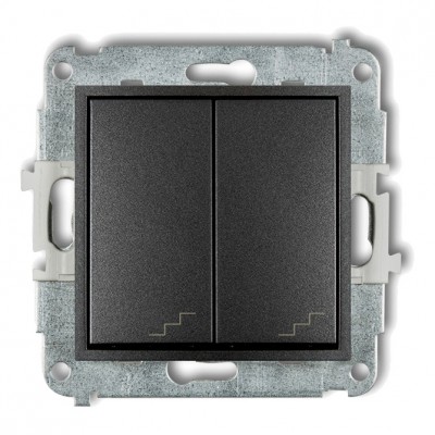 Mechanizm łącznika podwójnego schodowego Grafitowy 11MWP-33 Karlik MINI