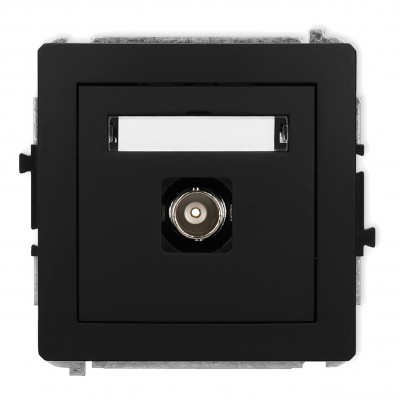 Mechanizm gniazda pojedynczego BNC Czarny Mat 12DGBNC-1 Karlik DECO