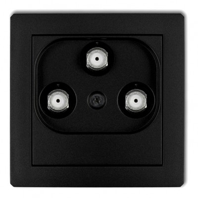 Mechanizm gniazda multimedialnego 3F DATA (Vectra) Czarny Mat 12DGMV Karlik DECO
