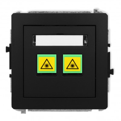 Mechanizm gniazda światłowodowego/optycznego podwójnego Czarny Mat 12DGOP-2 Karlik DECO
