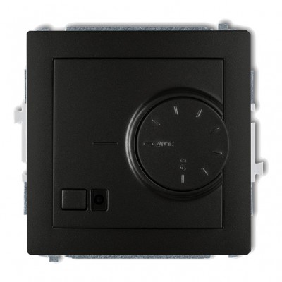 Mechanizm elektronicznego regulatora temperatury z czujnikiem powietrznym Czarny Mat 12DRT-2 Karlik DECO