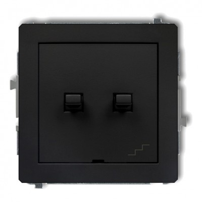 Mechanizm łącznika podwójnego schodowego w stylu amerykańskim Czarny Mat 12DWPUS-33 Karlik DECO