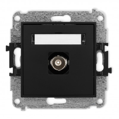 Mechanizm gniazda pojedynczego BNC Czarny Mat 12MGBNC-1 Karlik MINI