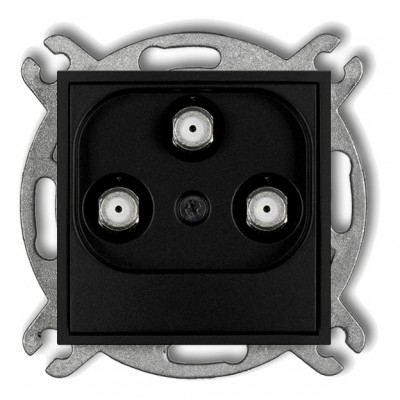 Mechanizm gniazda multimedialnego 3F DATA (UPC) Czarny Mat 12MGMU Karlik MINI