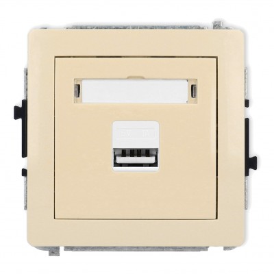 Mechanizm ładowarki USB pojedynczej USB A, 5W max., 5V, 1A Beżowy 1DCUSB-1 Karlik DECO