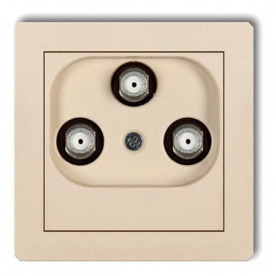 Mechanizm gniazda multimedialnego 3F DATA (UPC) Beżowy 1DGMU Karlik DECO