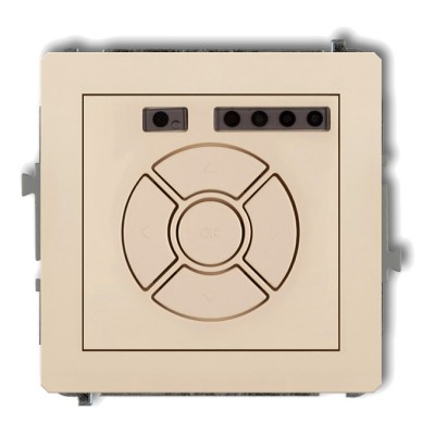 Mechanizm elektronicznego sterownika roletowego (sterowanie lokalne i pilotem) Beżowy 1DSR-2 Karlik DECO