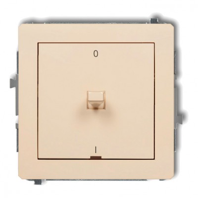 Mechanizm łącznika dwubiegunowego w stylu amerykańskim Beżowy 1DWPUS-9 Karlik DECO
