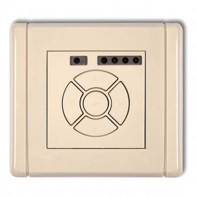 Elektroniczny sterownik roletowy (sterowanie lokalne i pilotem, sterowanie strefą) Beżowy 1FSR-3 Karlik FLEXI