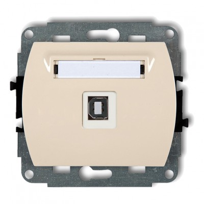 Mechanizm gniazda pojedynczego USB A-B 2.0 Beżowy 1GUSB-3 Karlik TREND