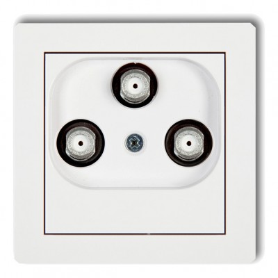 Mechanizm gniazda multimedialnego 3F DATA (UPC) Biały Mat 25DGMU Karlik DECO