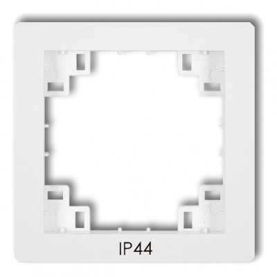 Ramka pośrednia do łączników IP44 Biały Mat 25DRPH Karlik DECO