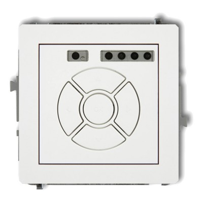 Mechanizm elektronicznego sterownika roletowego (przycisk strefowy) Biały Mat 25DSR-5 Karlik DECO
