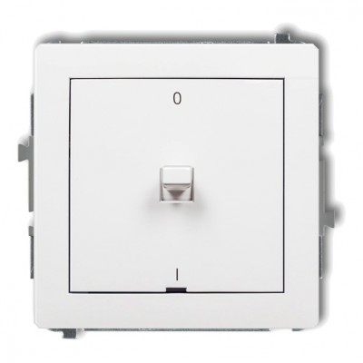 Mechanizm łącznika dwubiegunowego w stylu amerykańskim Biały Mat 25DWPUS-9 Karlik DECO