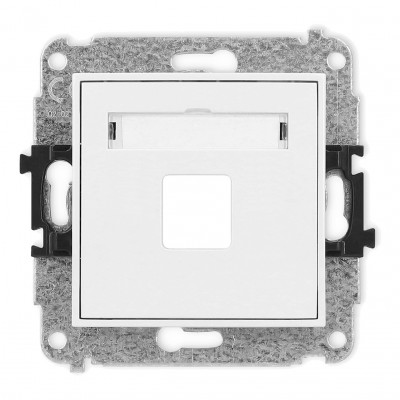 Karlik 25MGM-1P Mechanizm gniazda multimedialnego pojednczego bez modułu (standard Keystone) Biały Mat