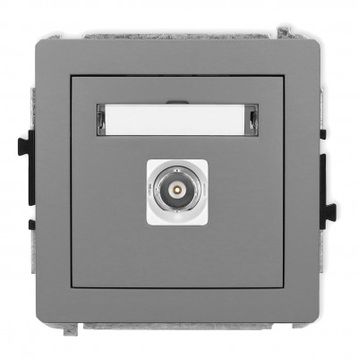 Mechanizm gniazda pojedynczego BNC Szary Mat 27DGBNC-1 Karlik DECO