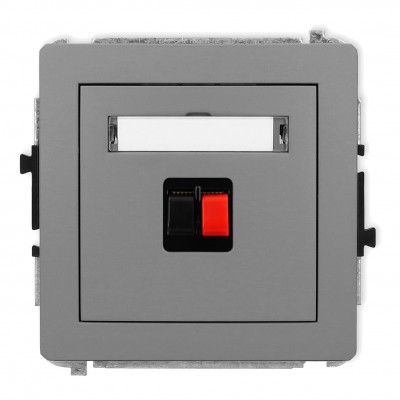 Mechanizm gniazda głośnikowego pojedynczego Szary Mat 27DGG-1 Karlik DECO