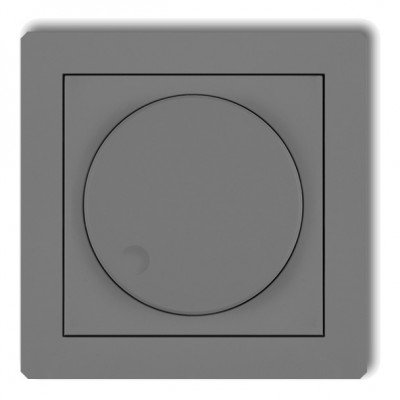 Mechanizm elektronicznego regulatora oświetlenia przyciskowo-obrotowego do lamp LED Szary Mat 27DRO-2 Karlik DECO