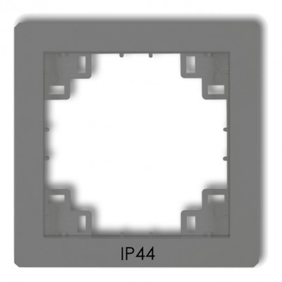 Ramka pośrednia do łączników IP44 Szary Mat 27DRPH Karlik DECO