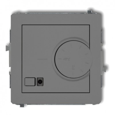 Mechanizm elektronicznego regulatora temperatury z czujnikiem powietrznym Szary Mat 27DRT-2 Karlik DECO