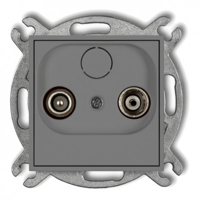 Mechanizm gniazda abonenckiego RTV końcowego 2dB Szary Mat 27MG2K Karlik MINI