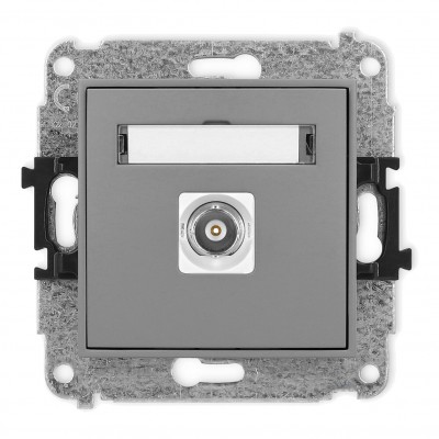 Mechanizm gniazda pojedynczego BNC Szary Mat 27MGBNC-1 Karlik MINI