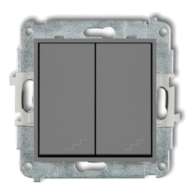 Mechanizm łącznika podwójnego schodowego Szary Mat 27MWP-33 Karlik MINI