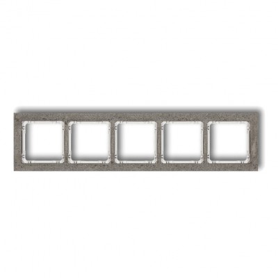 Ramka uniwersalna pięciokrotna - beton (ramka: ciemnoszary Beton Ciemny Szary 28-0-DRB-5 Karlik DECO
