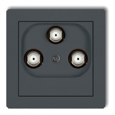Mechanizm gniazda multimedialnego 3F DATA (UPC) Grafitowy Mat 28DGMU Karlik DECO