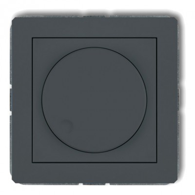 Mechanizm elektronicznego regulatora oświetlenia przyciskowo-obrotowego do lamp LED Grafitowy Mat 28DRO-2 Karlik DECO