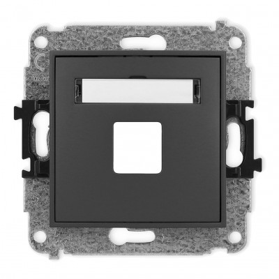 Karlik 28MGM-1P Mechanizm gniazda multimedialnego pojednczego bez modułu (standard Keystone) Grafitowy Mat