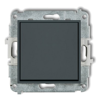 Mechanizm łącznika schodowego (jeden klawisz bez piktogramu) Grafitowy Mat 28MWP-3.1 Karlik MINI