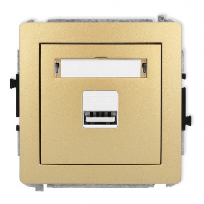 Mechanizm ładowarki USB pojedynczej USB A, 5W max., 5V, 1A Złoty 29DCUSB-1 Karlik DECO