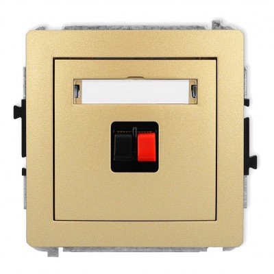 Mechanizm gniazda głośnikowego pojedynczego Złoty 29DGG-1 Karlik DECO