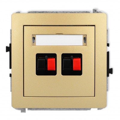 Mechanizm gniazda głośnikowego podwójnego Złoty 29DGG-2 Karlik DECO