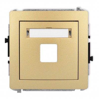 Mechanizm gniazda multimedialnego pojedynczego bez modułu (standard Keystone) Złoty 29DGM-1P Karlik DECO