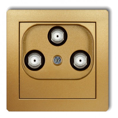 Mechanizm gniazda multimedialnego 3F DATA (UPC) Złoty 29DGMU Karlik DECO
