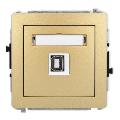 Mechanizm gniazda pojedynczego USB A-B 2.0 Złoty 29DGUSB-3 Karlik DECO